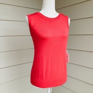 Cielo Sweater Sleeveless Blouse Red Orange Size XL